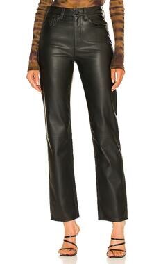Ag Denim Jeans Sleek Super Black Alexxis Straight Pants Size 24